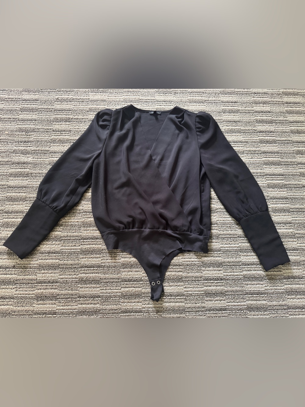 Dynamite Black Long Sleeve Bodysuit Top